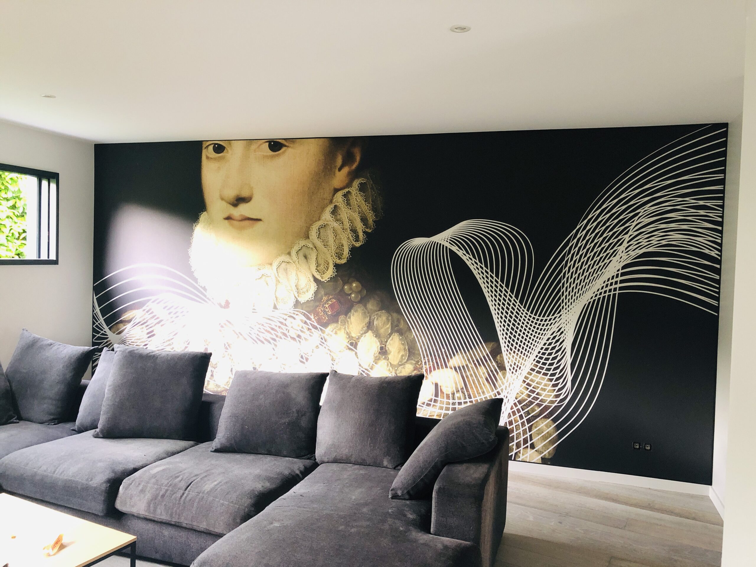 Toile tendue mur imprimé acoustique voiron grenoble