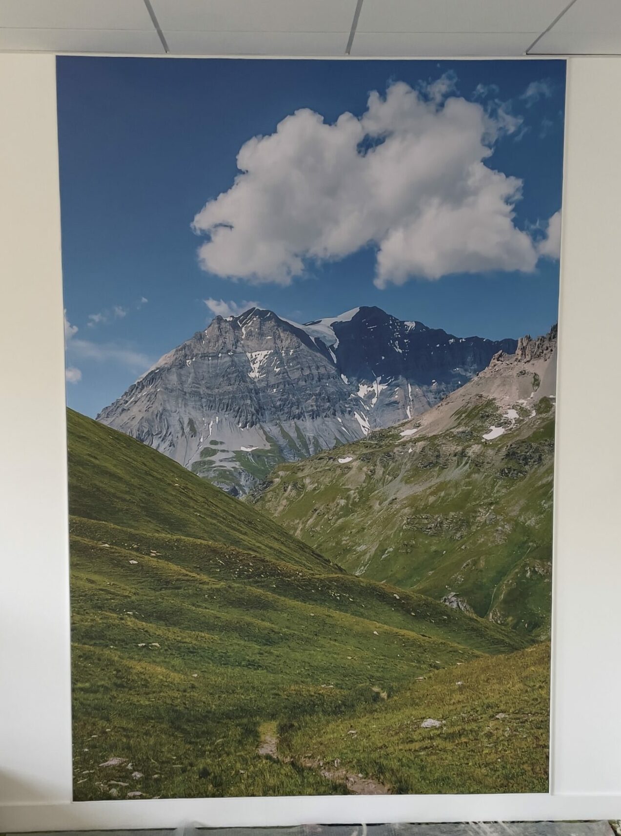 Toile tendue mur imprimé de montagne La vanoise lyon