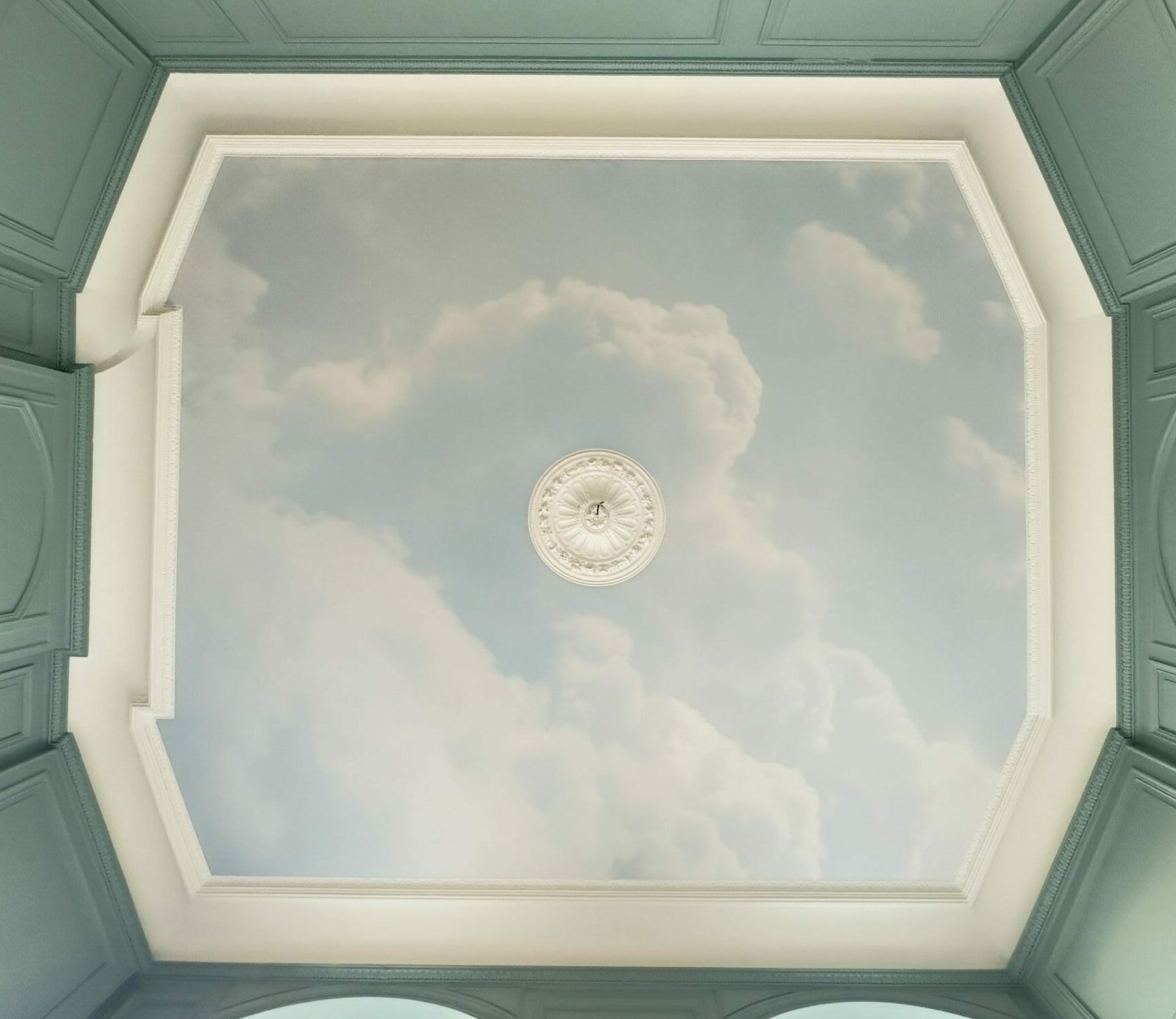 Plafond tendu imprimé ciel nuageux d'été